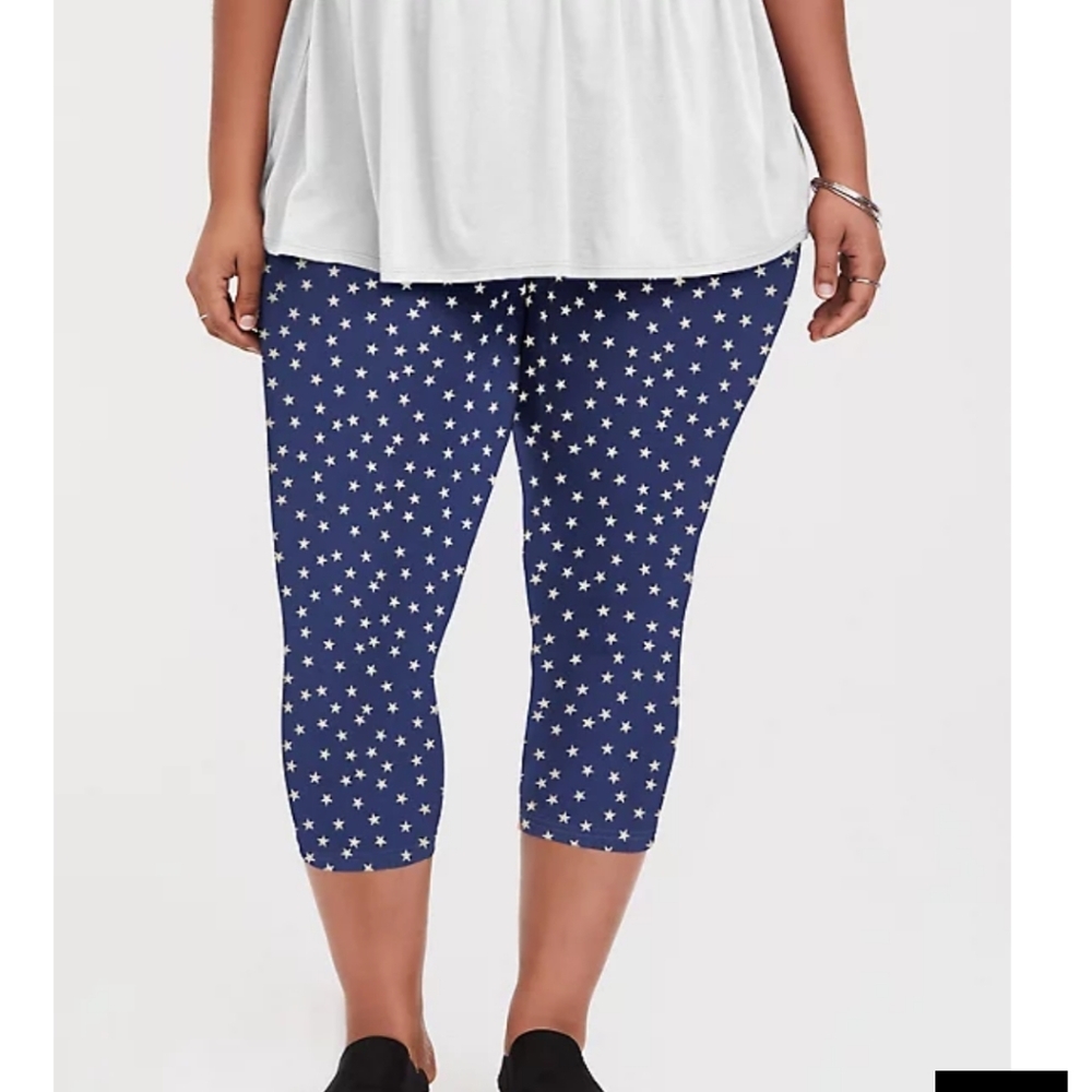 🆕 1X BLUE STAR - CROP PREMIUM LEGGING - TORRID